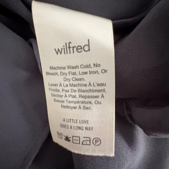 Aritzia Wilfred Beaune Pleated Sheer Chiffon Wrap Dress V-Neck Flowy Women's XS - Picture 12 of 15